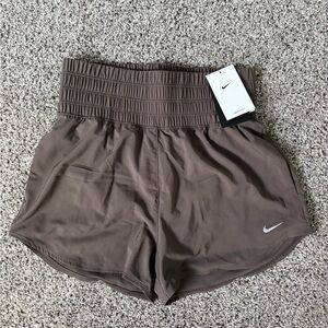 Medium Nike Women's Dri-Fit Shorts in Brown